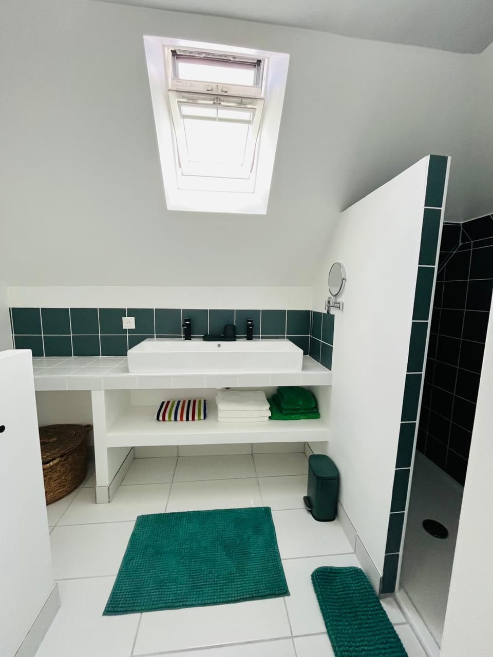 Shower, towels