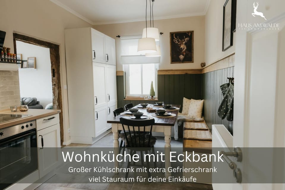 Kitchen or kitchenette, Dining area, Text overlay, pet friendly