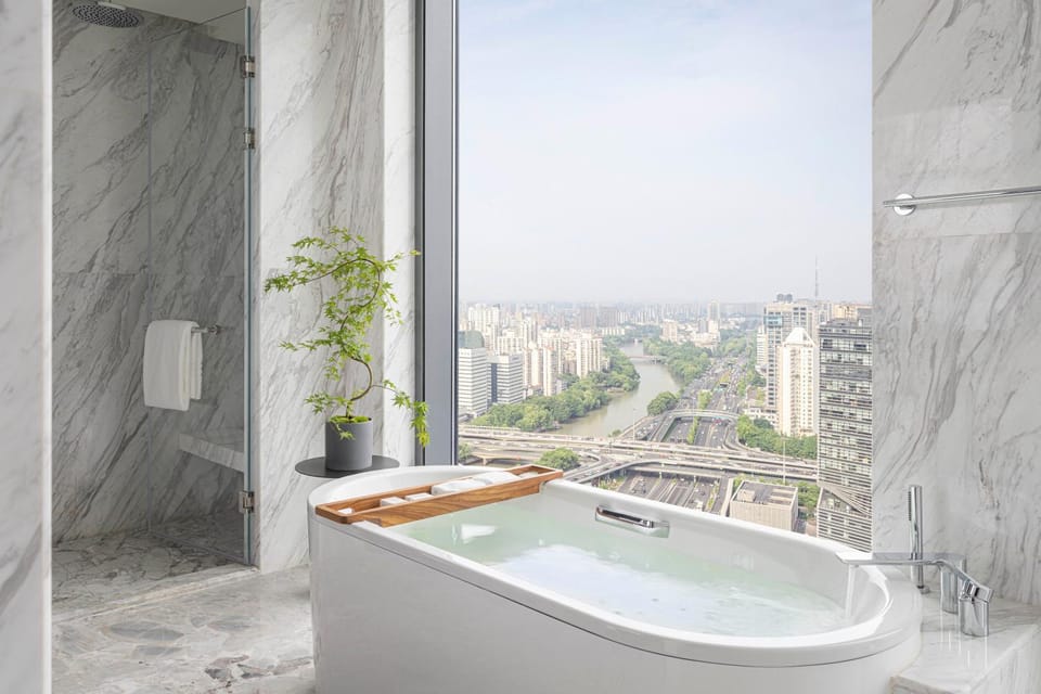 Bathroom, City view