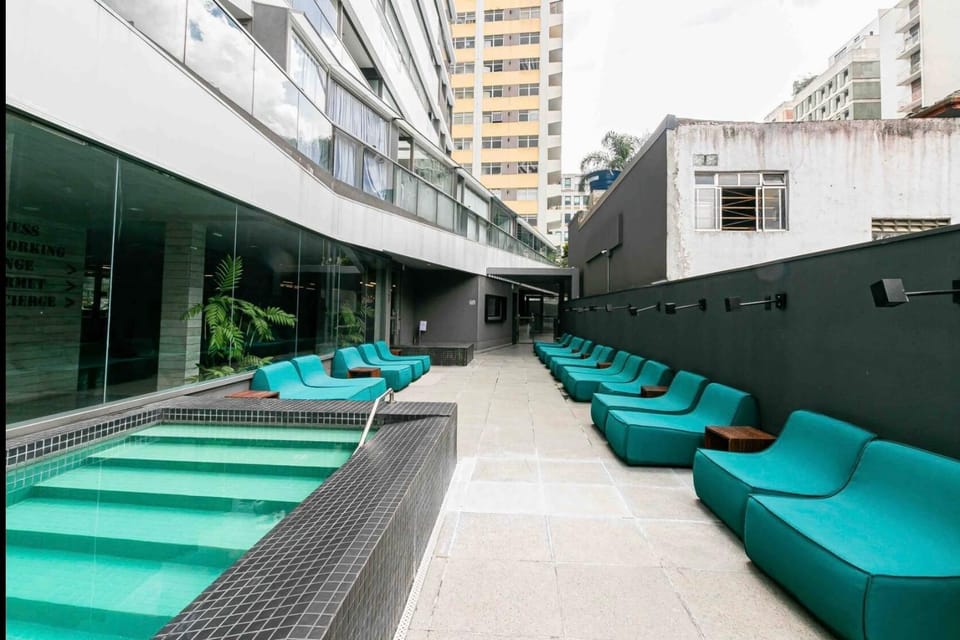 Pool view, Swimming pool, sunbed