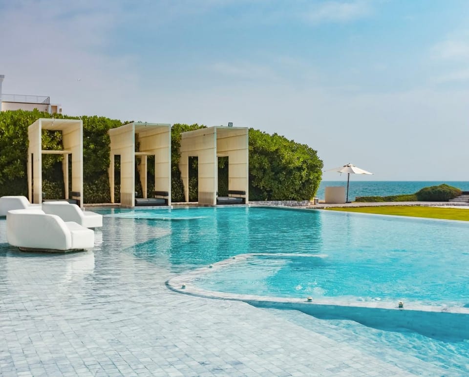 Day, Natural landscape, Pool view, Sea view, Swimming pool, sunbed