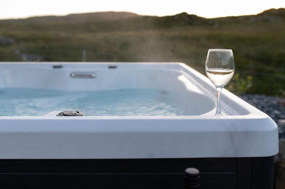 Green hut at Slieve Croob Glamping Luxury tent in Northern Ireland