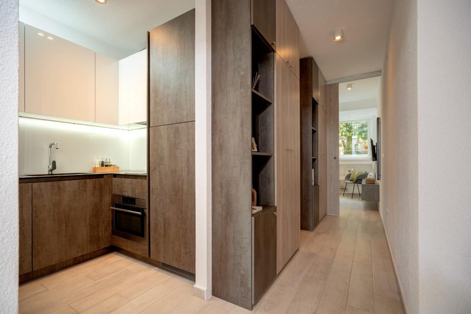 Kitchen or kitchenette, wardrobe