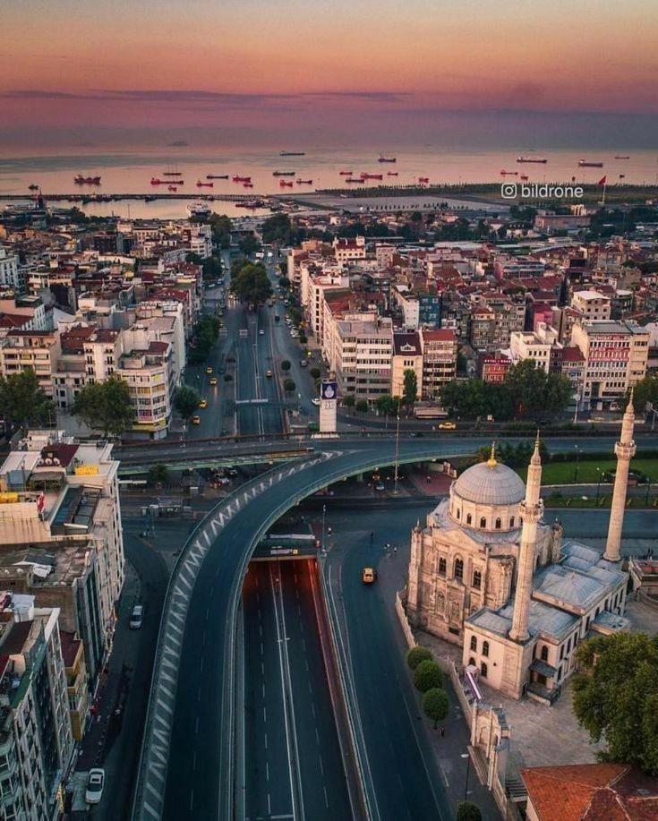 Day, City view, Sea view, Street view, Sunset
