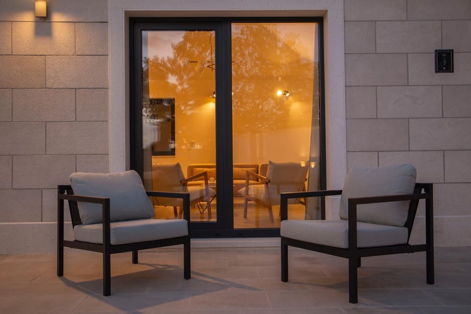 Patio, Night, Summer, Seating area