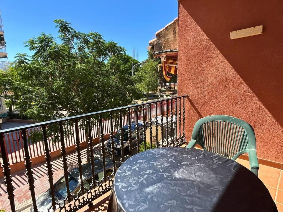 Property building, Patio, Day, View (from property/room), Balcony/Terrace, Living room, Seating area, Dining area