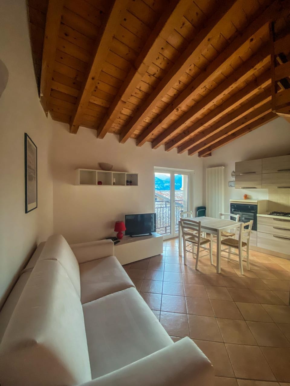 Kitchen or kitchenette, Living room, Seating area