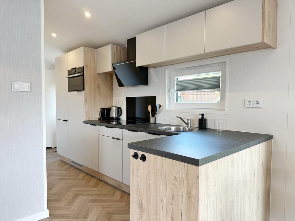 Kitchen or kitchenette, dishwasher, stove