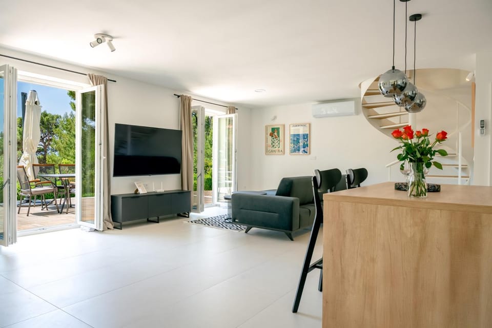 Natural landscape, TV and multimedia, Kitchen or kitchenette, Living room