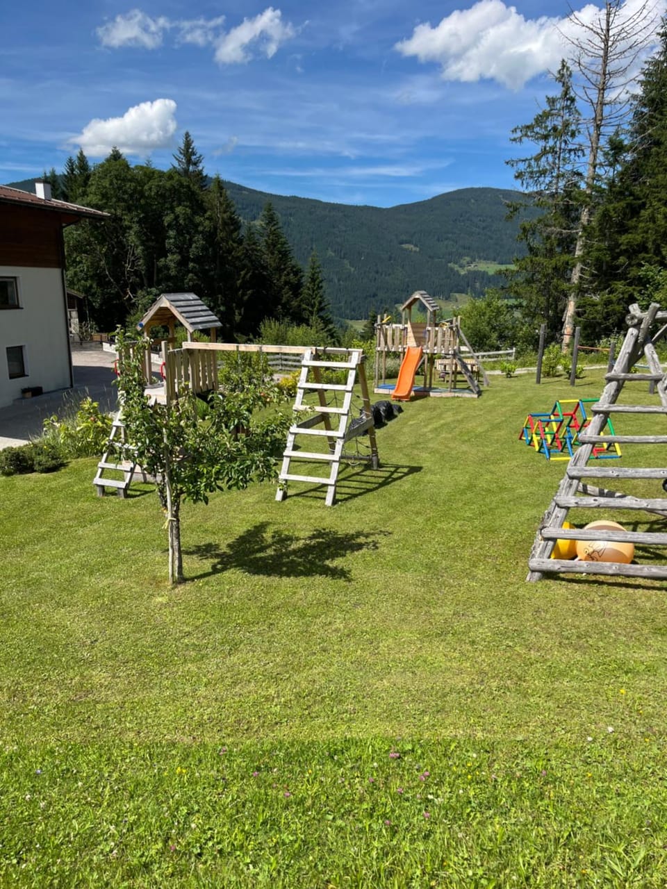 Spring, Natural landscape, Children play ground, Garden, Garden view, Mountain view