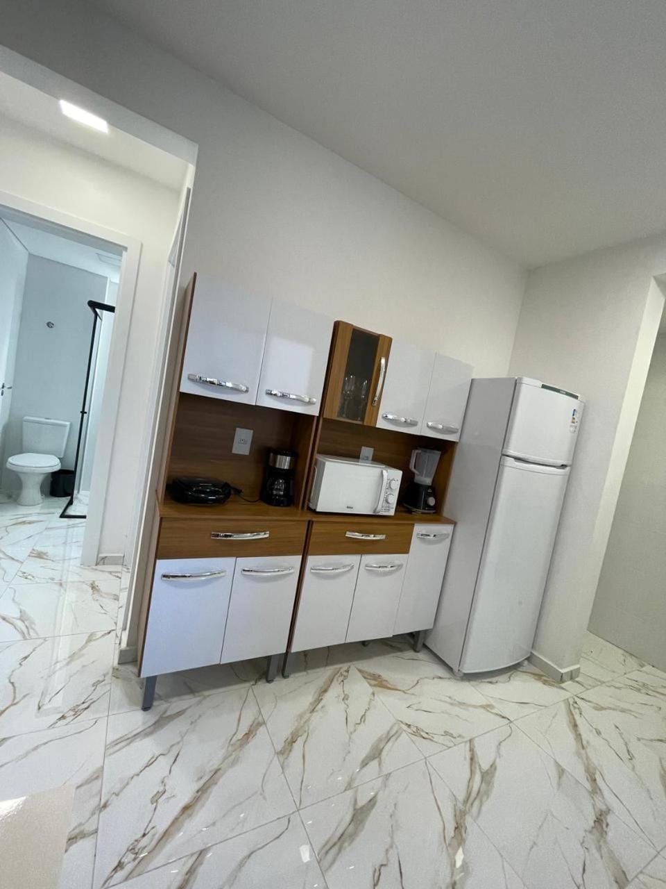 Kitchen or kitchenette, oven