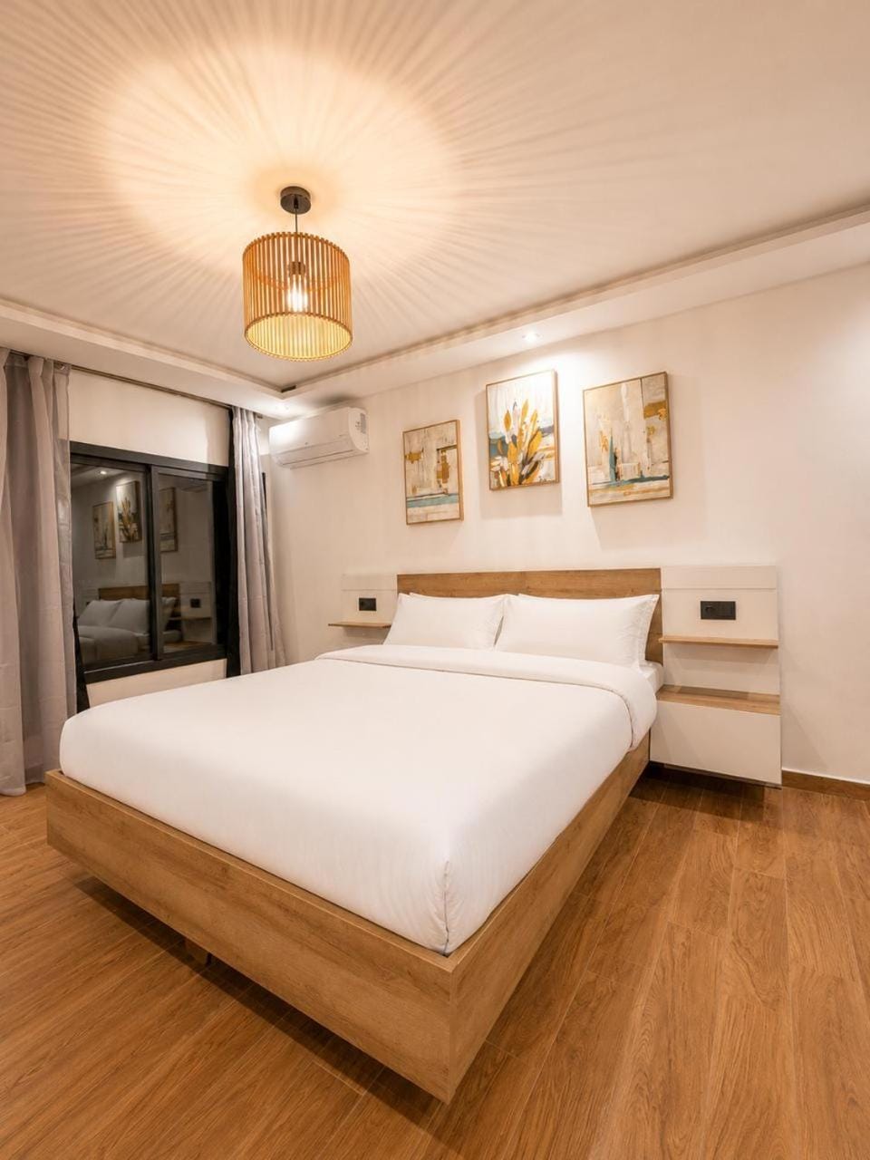 Bed, Bedroom, air conditioner