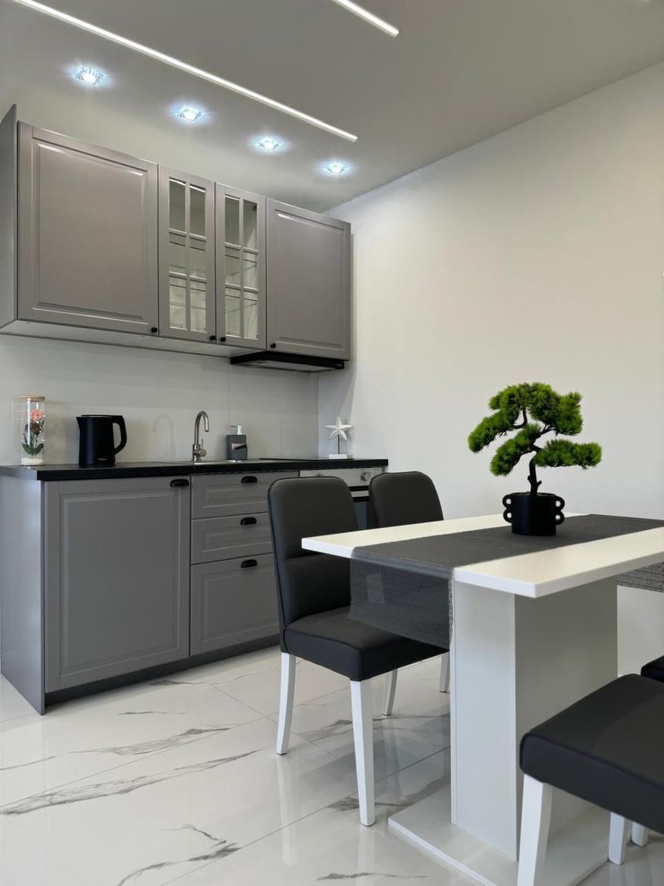 Kitchen or kitchenette, Dining area, oven, stove