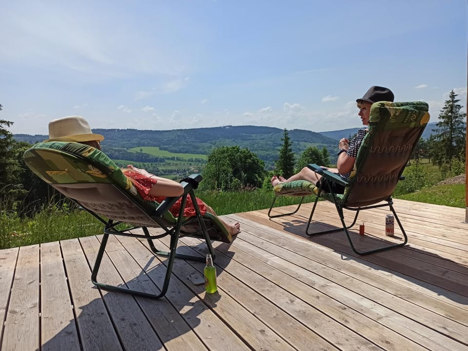 Day, Natural landscape, View (from property/room), Balcony/Terrace, Mountain view, group of guests, sunbed