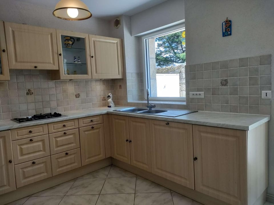 Kitchen or kitchenette, dishwasher, stove