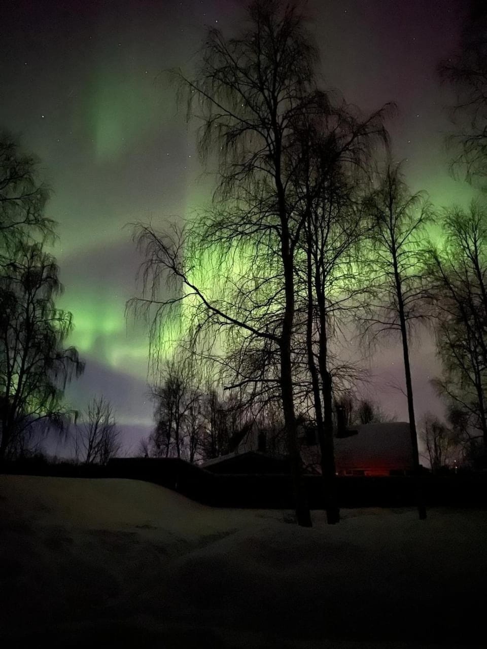 Night, Natural landscape, Winter