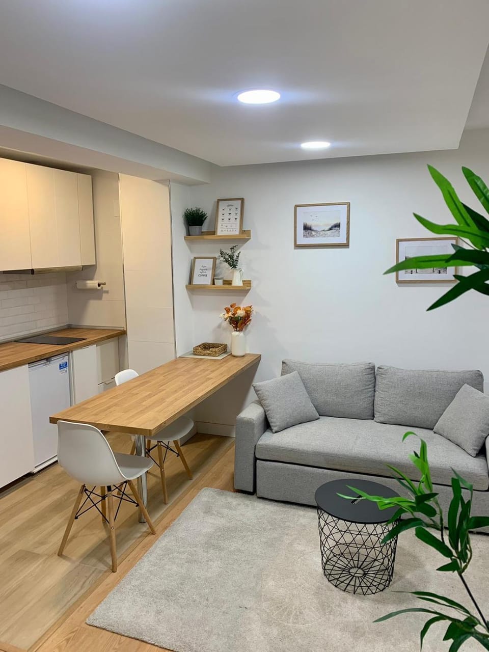 Kitchen or kitchenette, Living room, Dining area