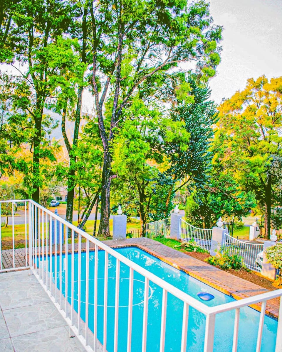 Spring, Day, Natural landscape, Garden, Garden view, Pool view, Swimming pool
