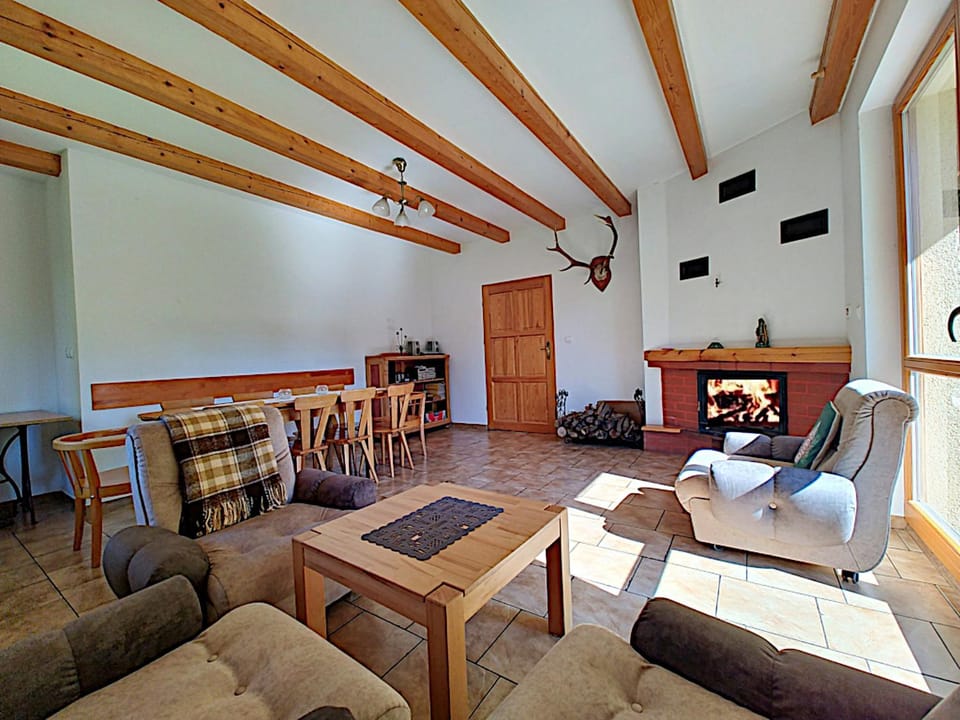 Living room, fireplace