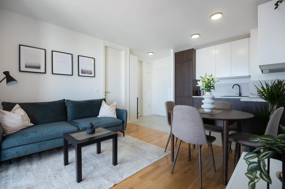 Kitchen or kitchenette, Living room, Dining area