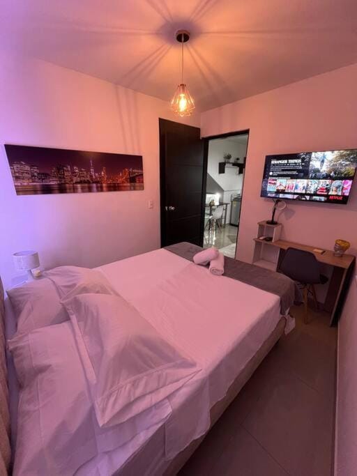 Bed, TV and multimedia, Photo of the whole room, Bedroom