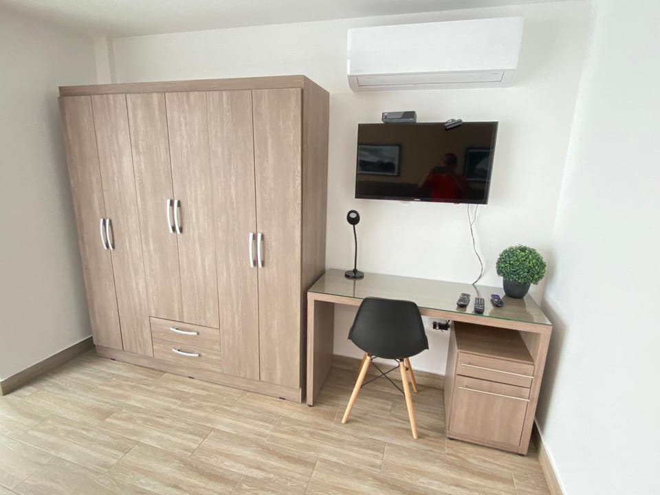 Seating area, wardrobe