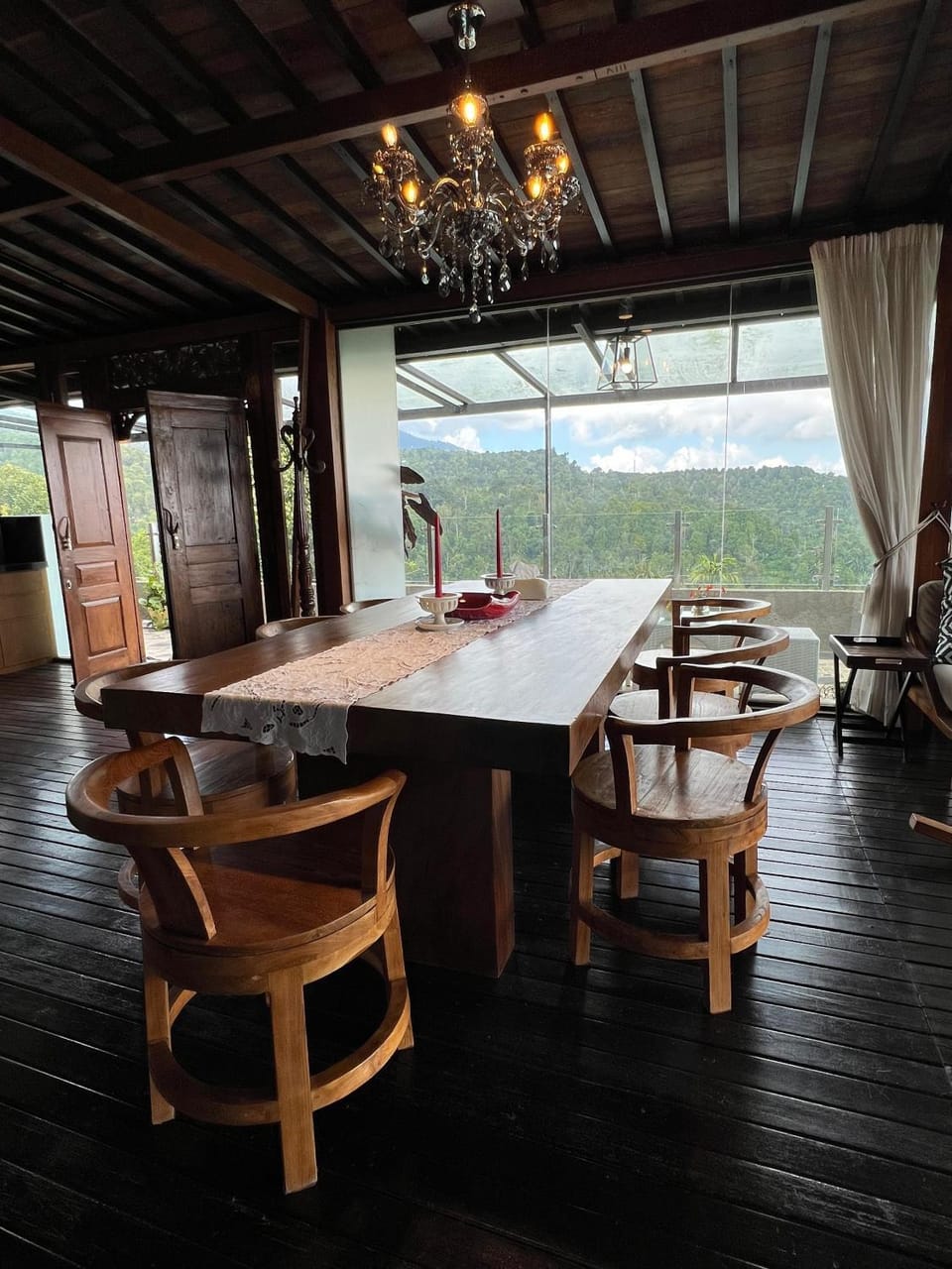 Natural landscape, Dining area, Mountain view