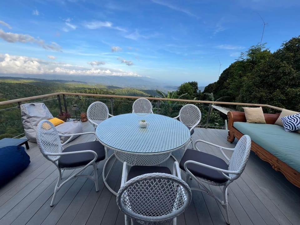 Natural landscape, View (from property/room), Balcony/Terrace, Living room, Mountain view