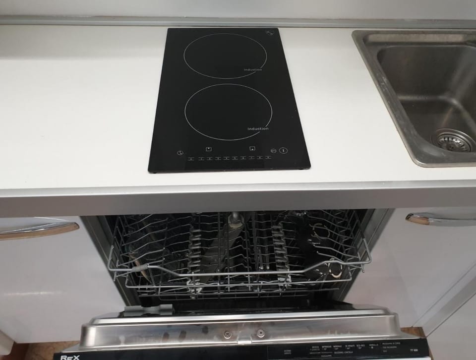 Kitchen or kitchenette, dishwasher