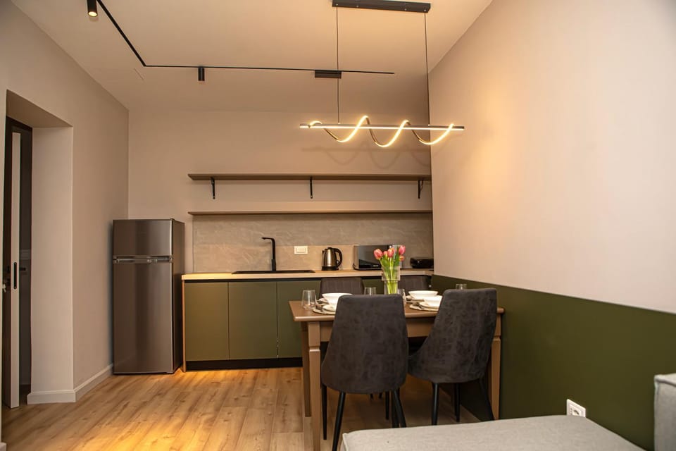 Living room, kitchen