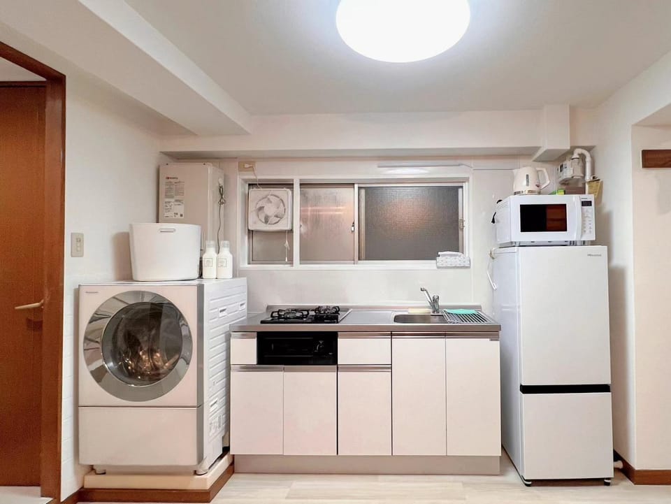 microwave, minibar, stove, washing machine