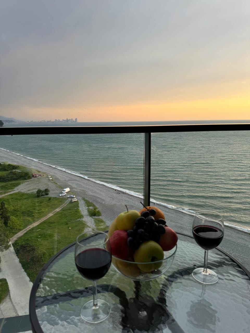 View (from property/room), Balcony/Terrace, Dining area, Beach, Sea view, Sunset