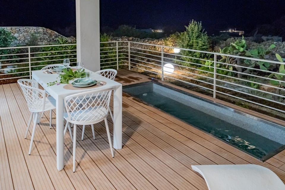 Patio, Night, Natural landscape, Hot Tub