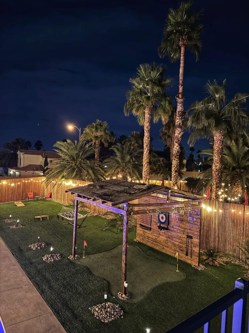 Night, Natural landscape, Garden view