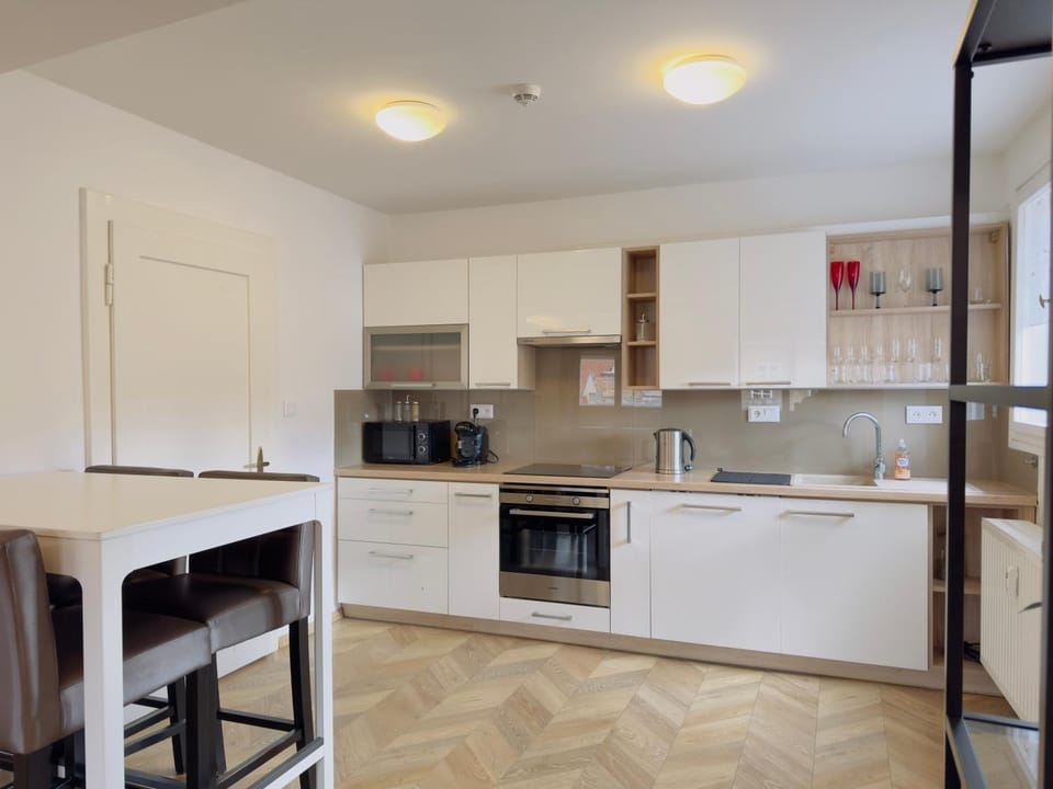Kitchen or kitchenette, dishwasher, oven, stove, toaster, kitchen, kitchen