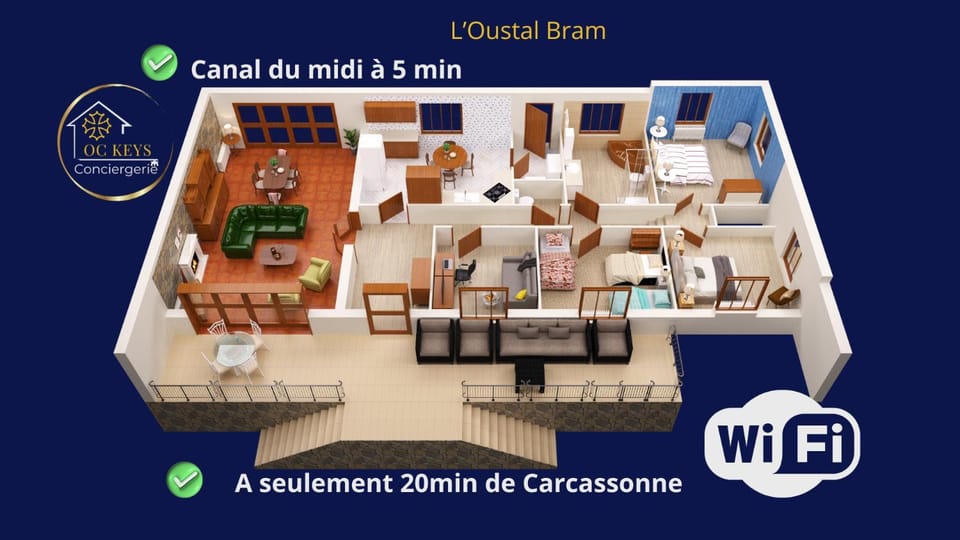 L'Oustal 3 chambres avec grand jardin parking gratuit House in Occitanie
