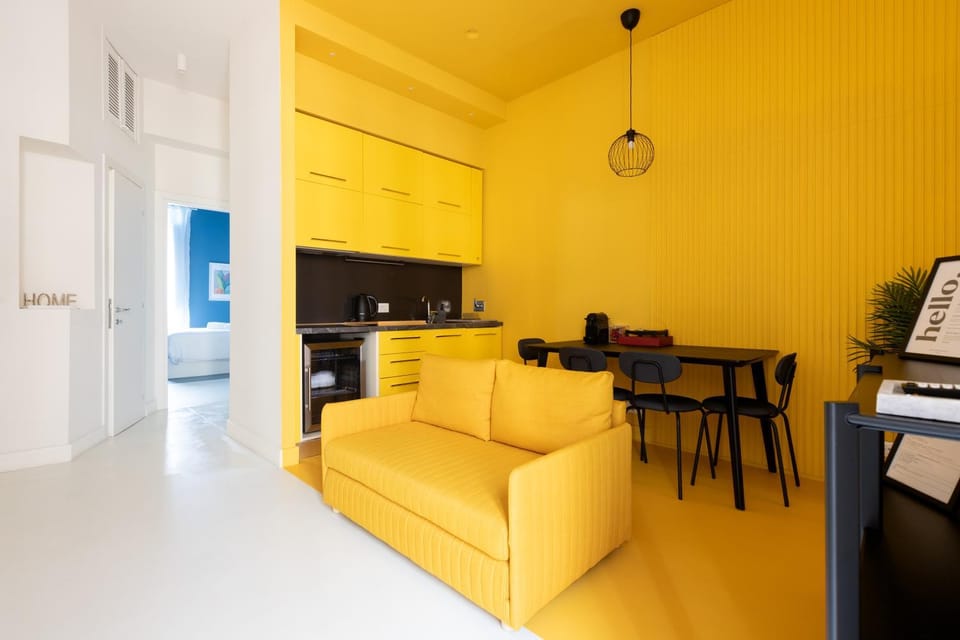 Living room, kitchen