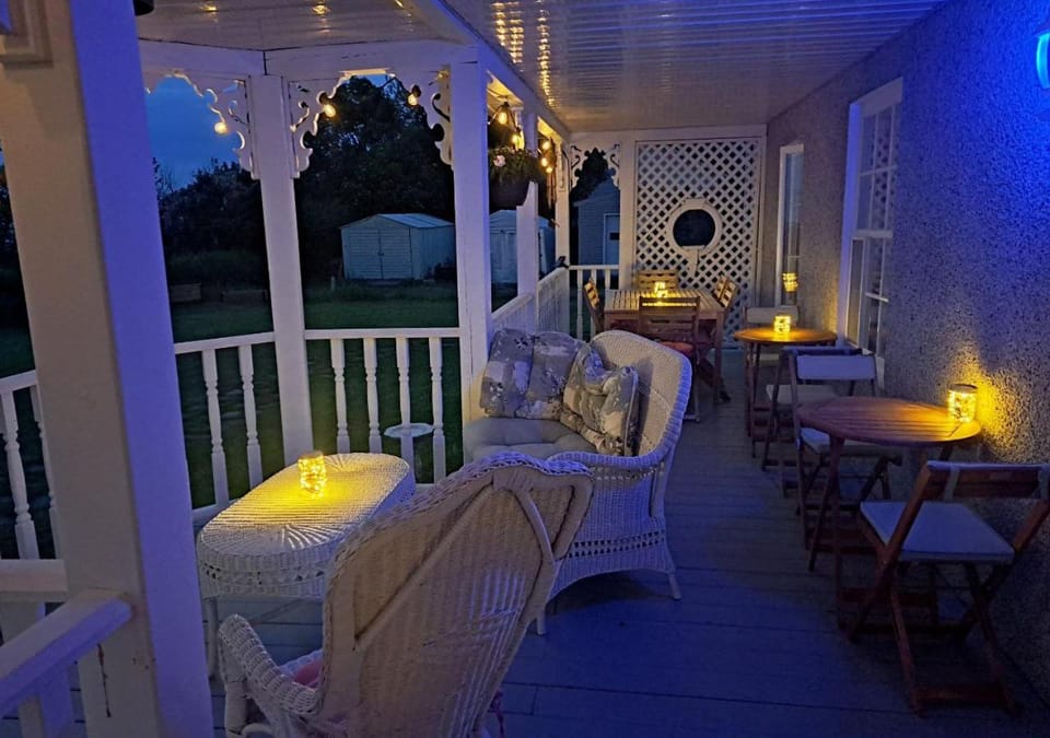 Night, Balcony/Terrace, Seating area