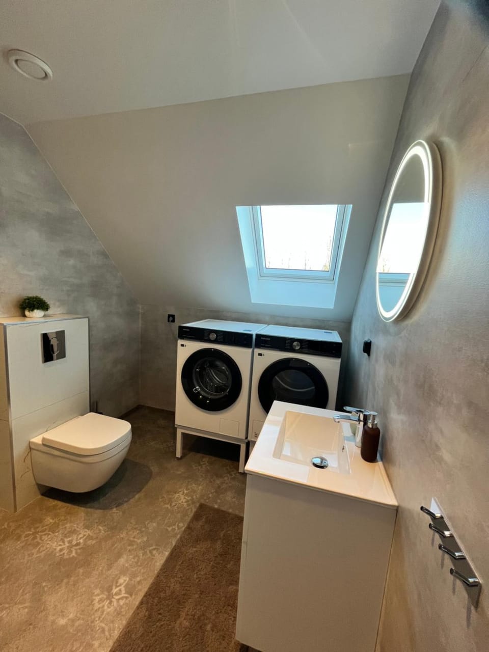 Toilet, Bathroom, washing machine, dryer