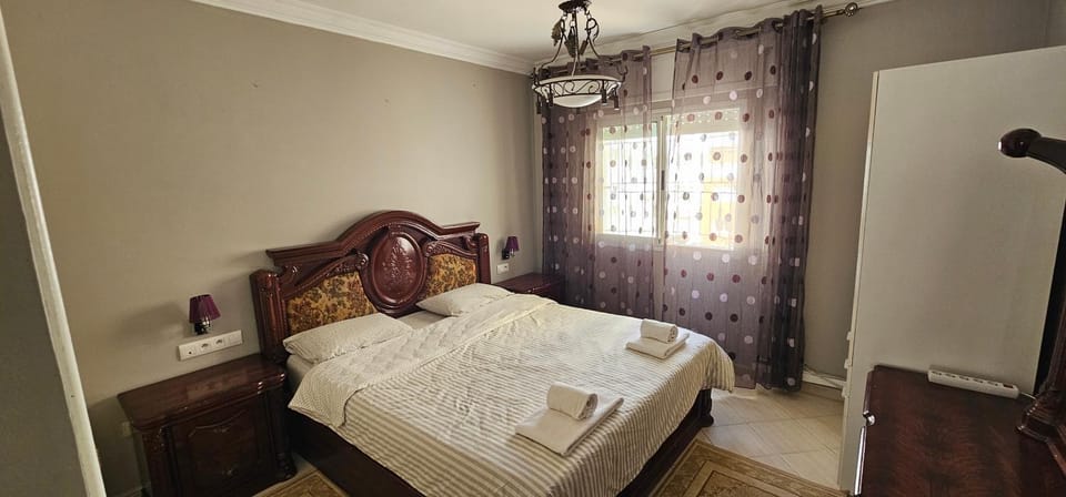 Bed, Photo of the whole room, Bedroom, flat iron, internet, storage, towels, wardrobe