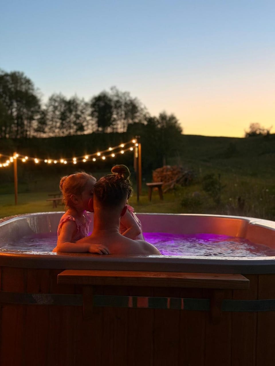 Night, Natural landscape, Swimming pool