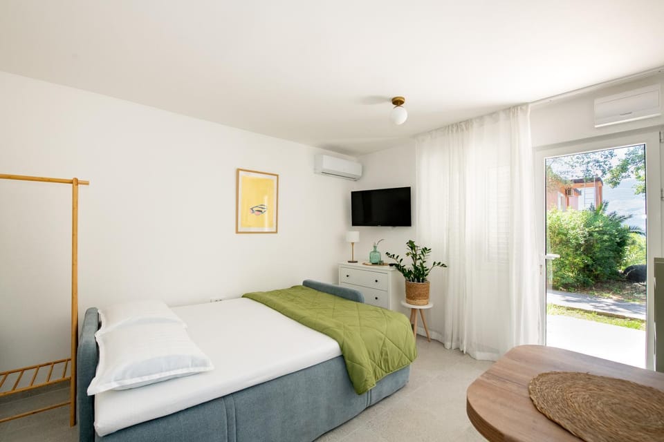 Bed, TV and multimedia, Photo of the whole room, air conditioner