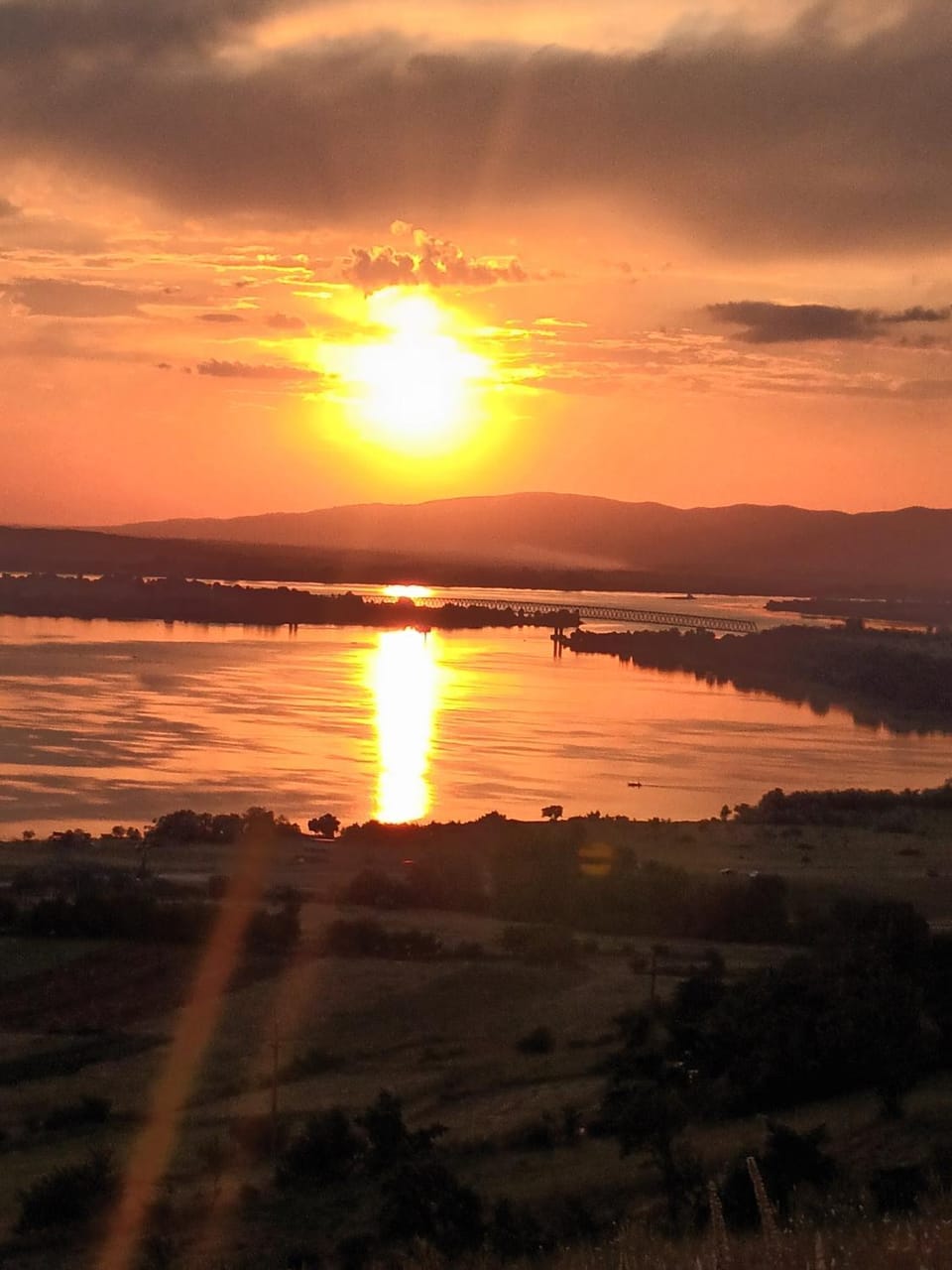 Natural landscape, River view, Sunset