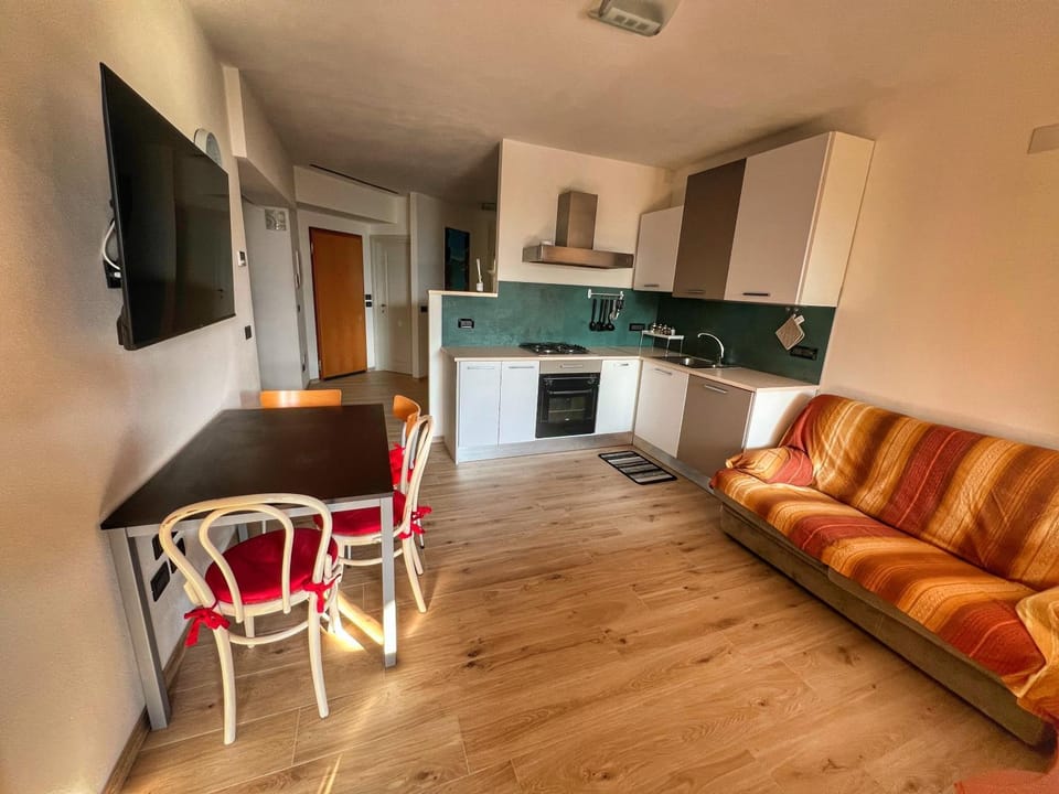 Living room, kitchen