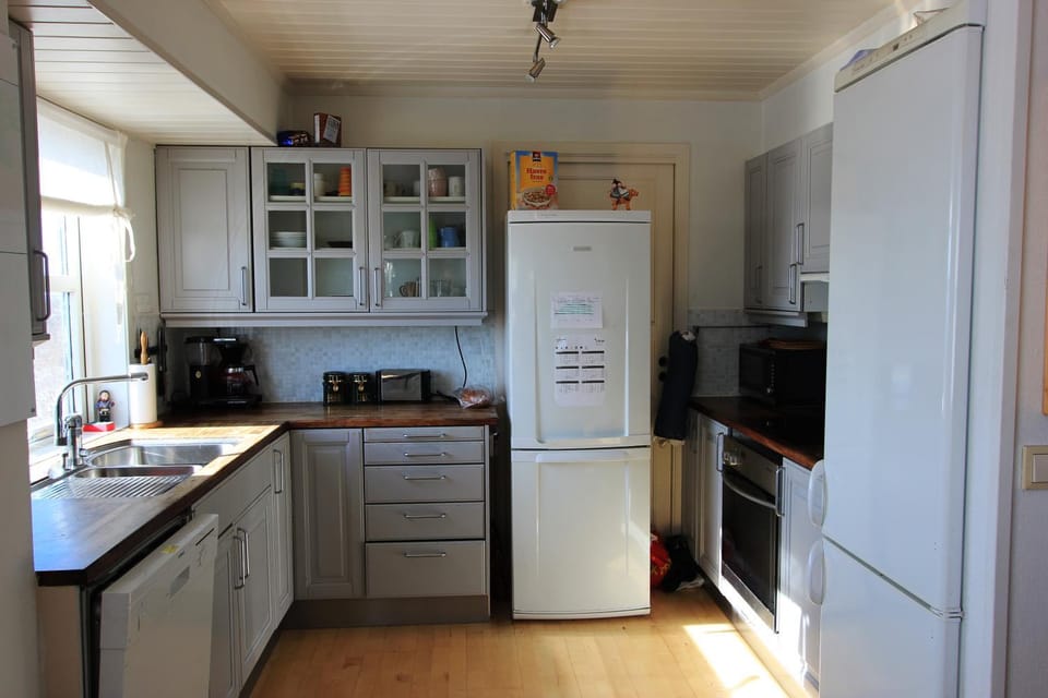 Kitchen or kitchenette, dishwasher, oven, stove, toaster
