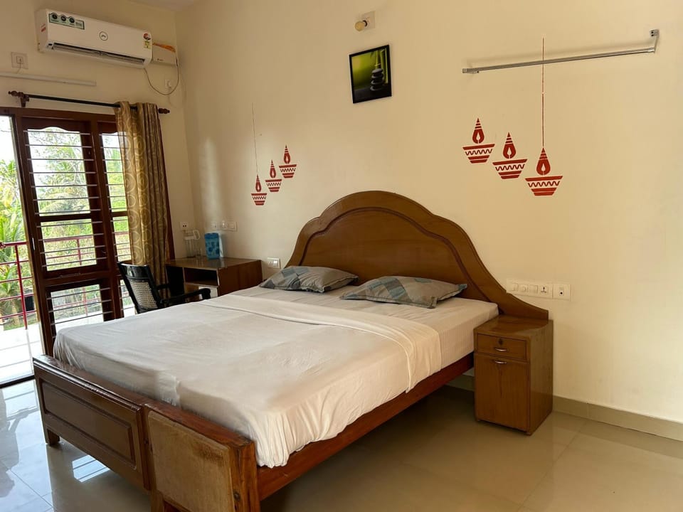 Bed, Bedroom, air conditioner