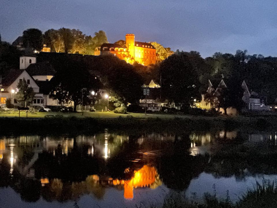 Nearby landmark, Night, Natural landscape, Landmark view, River view