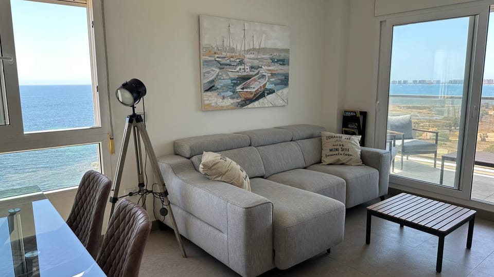 Living room, Seating area, Sea view