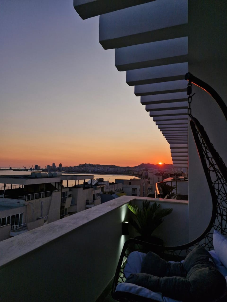View (from property/room), Balcony/Terrace, Seating area, Sunrise