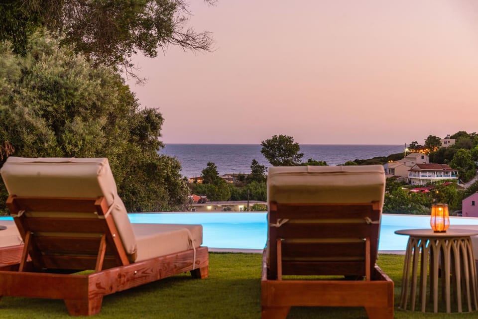 Patio, Day, Natural landscape, Seating area, Pool view, Sea view, Swimming pool, sunbed